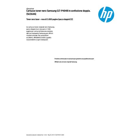 Toner CLT-P404B Samsung nero  Conf. 2 - SU364A